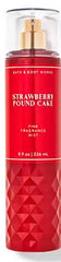 Bath & Body Works Fine Fragrance Body Spray Mist bottle with Strawberry Pound Cake scent for refreshing fragrance.