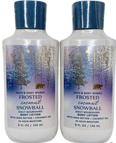 Bath & Body Works Frosted Coconut Snowball lotion bottle front showing daily moisture benefits