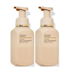 Bath and Body Works Gentle Foaming Hand Soap Coffee and Whiskey 2-pack delivers soft hands and pleasant scent.