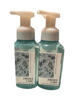 Bath and Body Works Gentle Foaming Hand Soap Frozen Lake bottle with soothing aloe and vitamin E.
