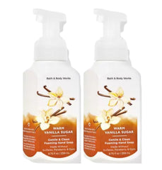 Bath and Body Works Gentle Foaming Hand Soap Warm Vanilla Sugar 2-pack pump bottle, ideal for daily cleansing.