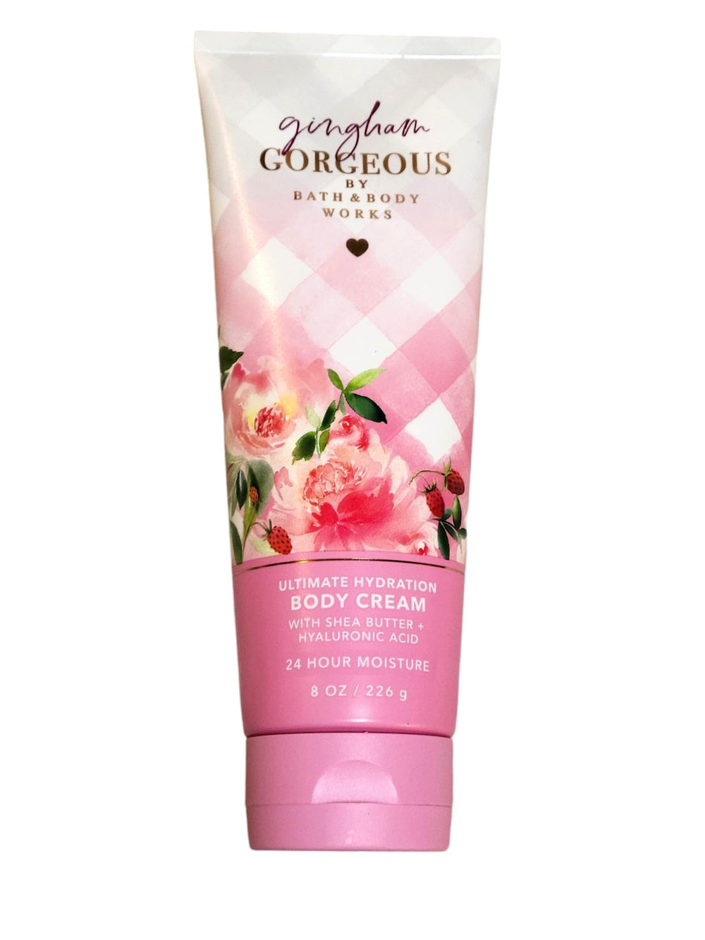Bath & Body Works Gingham Gorgeoous bottle with rich moisturizer for daily hydration