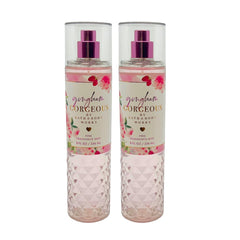 Bath and Body Works Gingham Gorgeous Mist label closeup highlighting fragrance notes for a floral scent profile