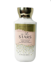 Bath & Body Works In The Stars fragrance swirls image showing long-lasting glow and hydration