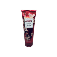 Bath and Body Works Japanese Cherry Blossom duo back view shows luxe texture and nourishment