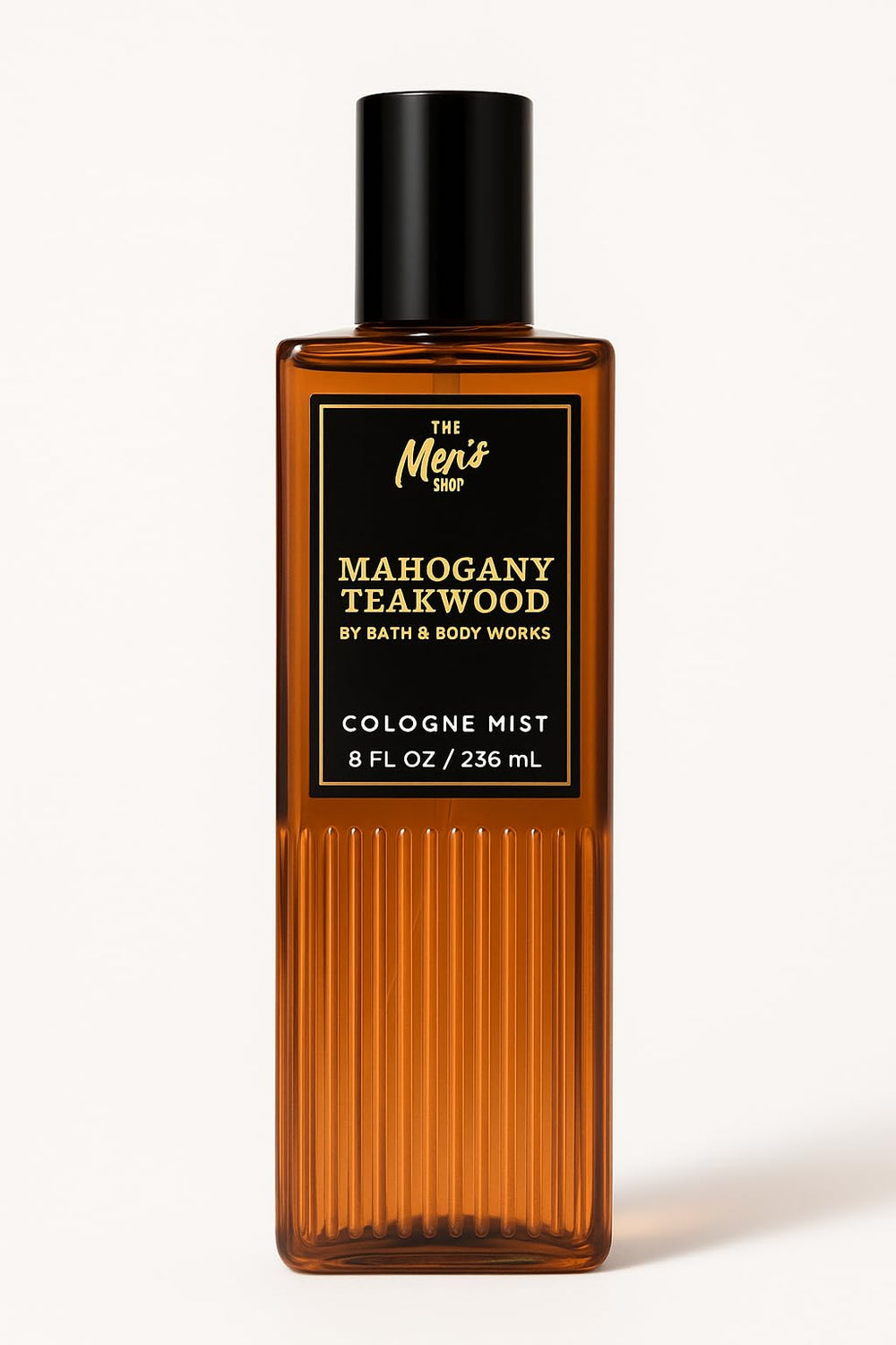 Bath & Body Works Mahogany Teakwood Cologne Mist 8oz bottle, woodsy, long-lasting scent for daily wear.