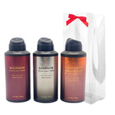 Bath & Body Works men's deodorizing spray Mahogany Teakwood bottle close-up for rugged outdoor freshness.