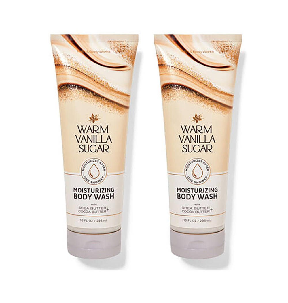 Bath & Body Works Moisturizing Body Wash bottle in Warm Vanilla Sugar offers velvety skin hydration.
