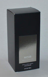Bath & Body Works Noir men's cologne packaging closeup with new design for premium grooming.