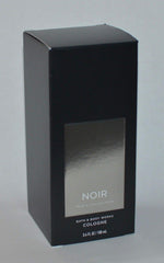Bath & Body Works Noir men's cologne packaging closeup with new design for premium grooming.