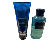 Bath & Body Works Ocean packaging—eco-friendly 82% recycled plastic materials.