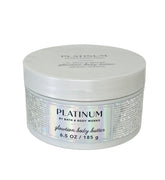 Bath & Body Works Platinum Whipped Body Butter bottle front for luxurious skincare ritual.
