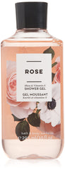 Bath & Body Works Rose Shea Vitamin E Shower Gel bottle with rose scent for soothing cleanse.