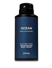 Bath & Body Works Ocean deodorizing spray application highlights quick refreshment after workouts.
