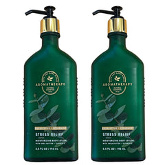 Bath and Body Works Stress Relief gift-set bottles, gift-ready and travel-friendly.