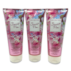 Bath & Body Works Sweet Pea Body Cream jar closeup showing rich hydration and creamy texture