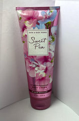 Bath & Body Works Sweet Pea Ultra Shea jar closeup highlighting creamy texture