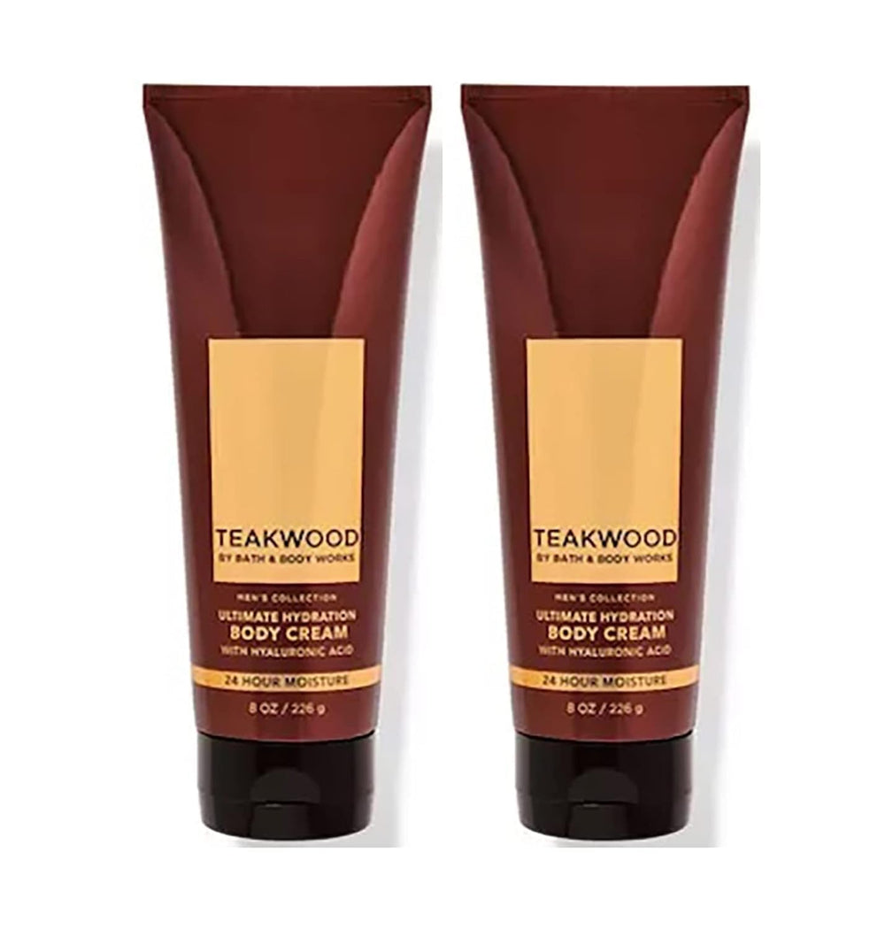 Bath & Body Works Teakwood Ultimate Hydration body cream 2-pack delivers long-lasting moisture for daily grooming