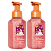 Bath & Body Works Twisted Peppermint hand soap foaming pump closeup for quick, refreshing cleanse