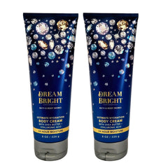 Bath & Body Works Ultra Shea Dream Bright packaging with two 8 oz bottles for long-lasting moisture