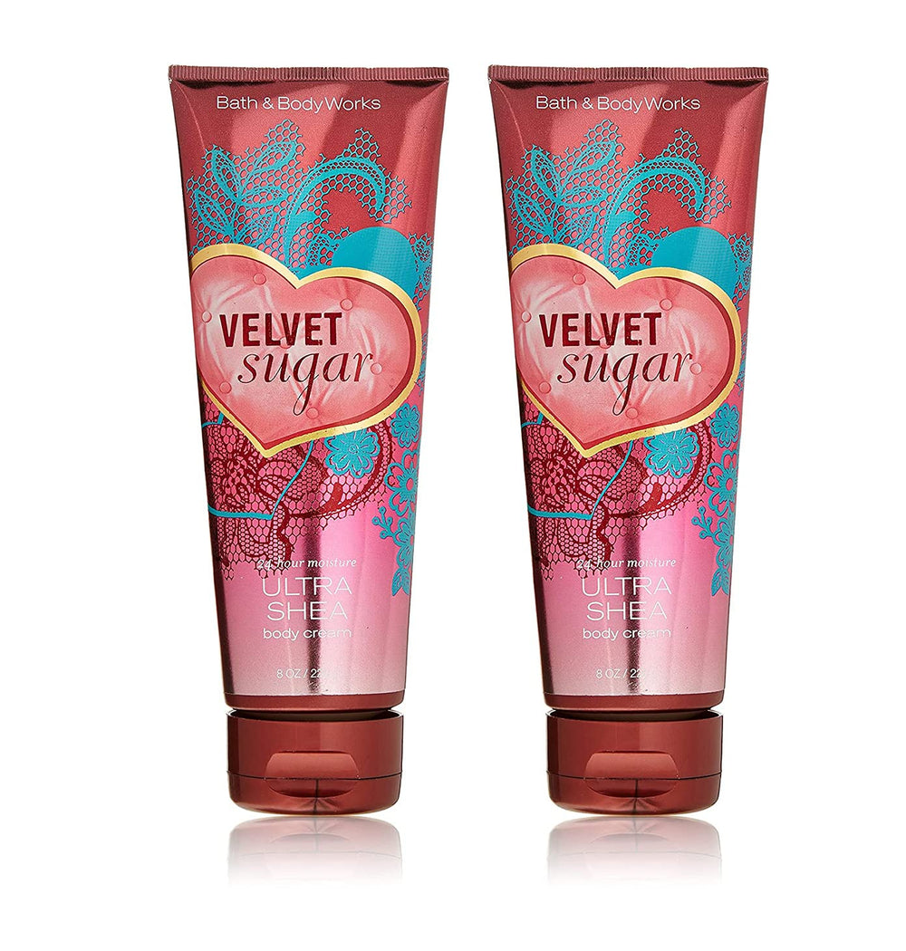 Bath & Body Works Velvet Sugar 2-pack Ultra Shea Body Cream 8oz for lasting hydration and soft skin