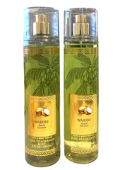 Bath & Body Works Waikiki Coconut spray mist shows portable fragrance for beachy vibes.