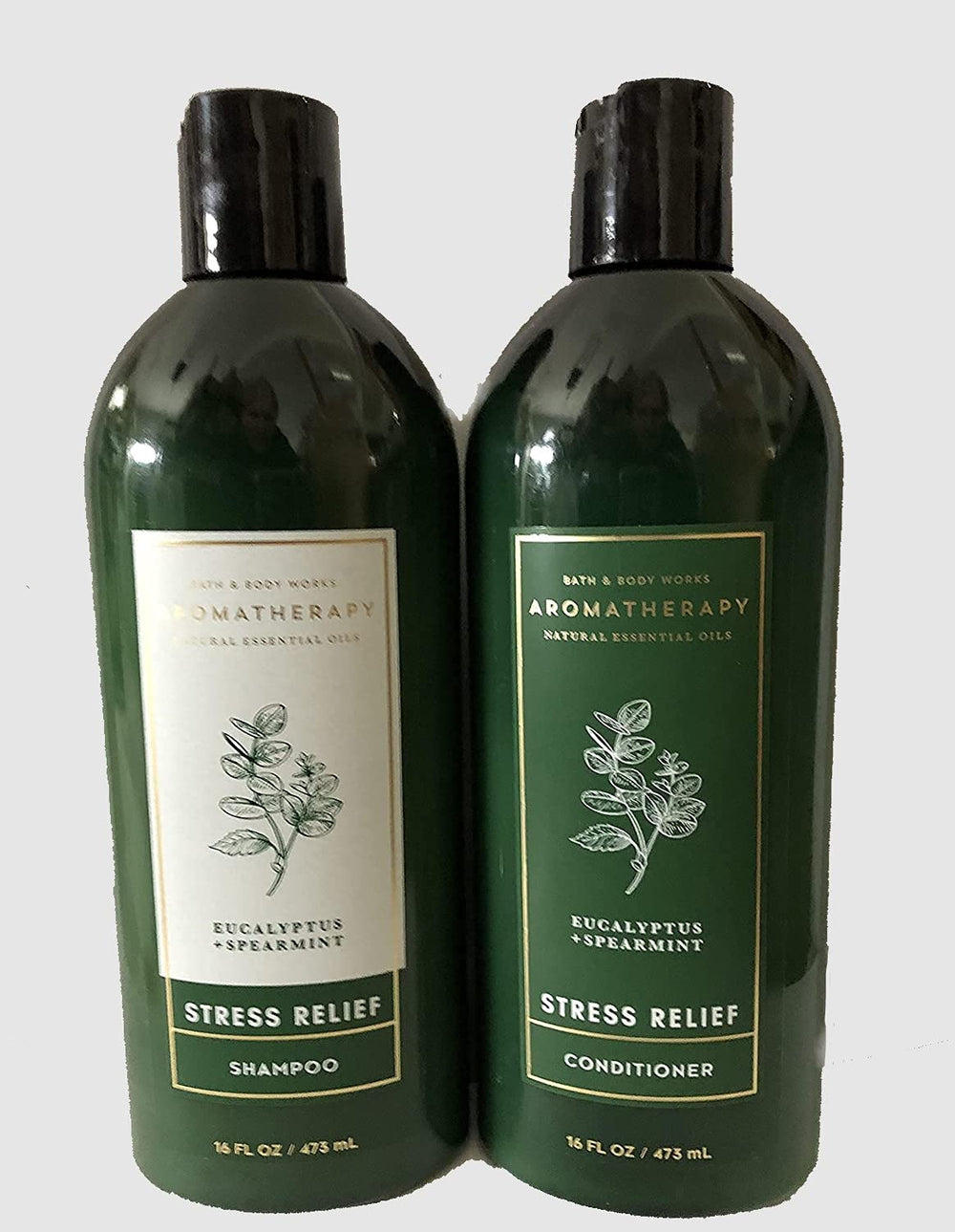 Bath & Body Works Aromatherapy 16oz shampoo and conditioner set with eucalyptus spearmint scent for stress relief