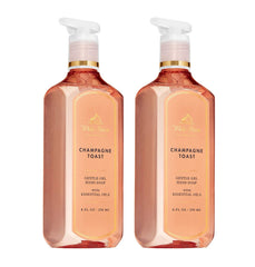 Bath & Body Works Champagne Toast, botella de jabón, limpieza diaria con aroma afrutado.