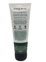 A person applying Bath & Body Works Eucalyptus Spearmint cream for relaxation.