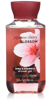 Bath and Body Works Japanese Cherry Blossom shower gel 3oz bottle with floral scent for daily refreshment.