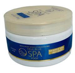 Bath & Body Works True Blue Spa cracked heel treatment tube front, delivering long-lasting moisture.