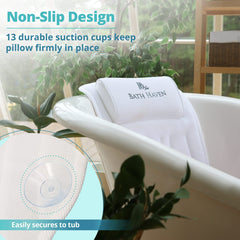 Bath Haven bath pillow suction cups secure for stable soaking