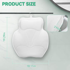 Bathland bath pillow with thick headrest offering neck support during soaks
