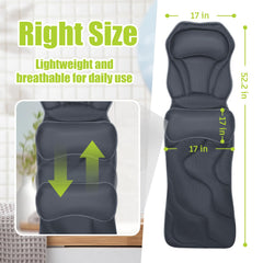 Bathland Full Body Bath Pillow back-lumbar-support provides cradling comfort during long soaks.