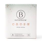 Bathorium Crush 8-Pack Discovery Set box front, showcasing premium bath soaks for a luxurious soak