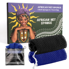 Bathway African Net Sponge with handles delivers full back access for deep exfoliation
