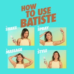 Batiste Dark Dry Shampoo absorbs oil and dirt from roots for a clean look.