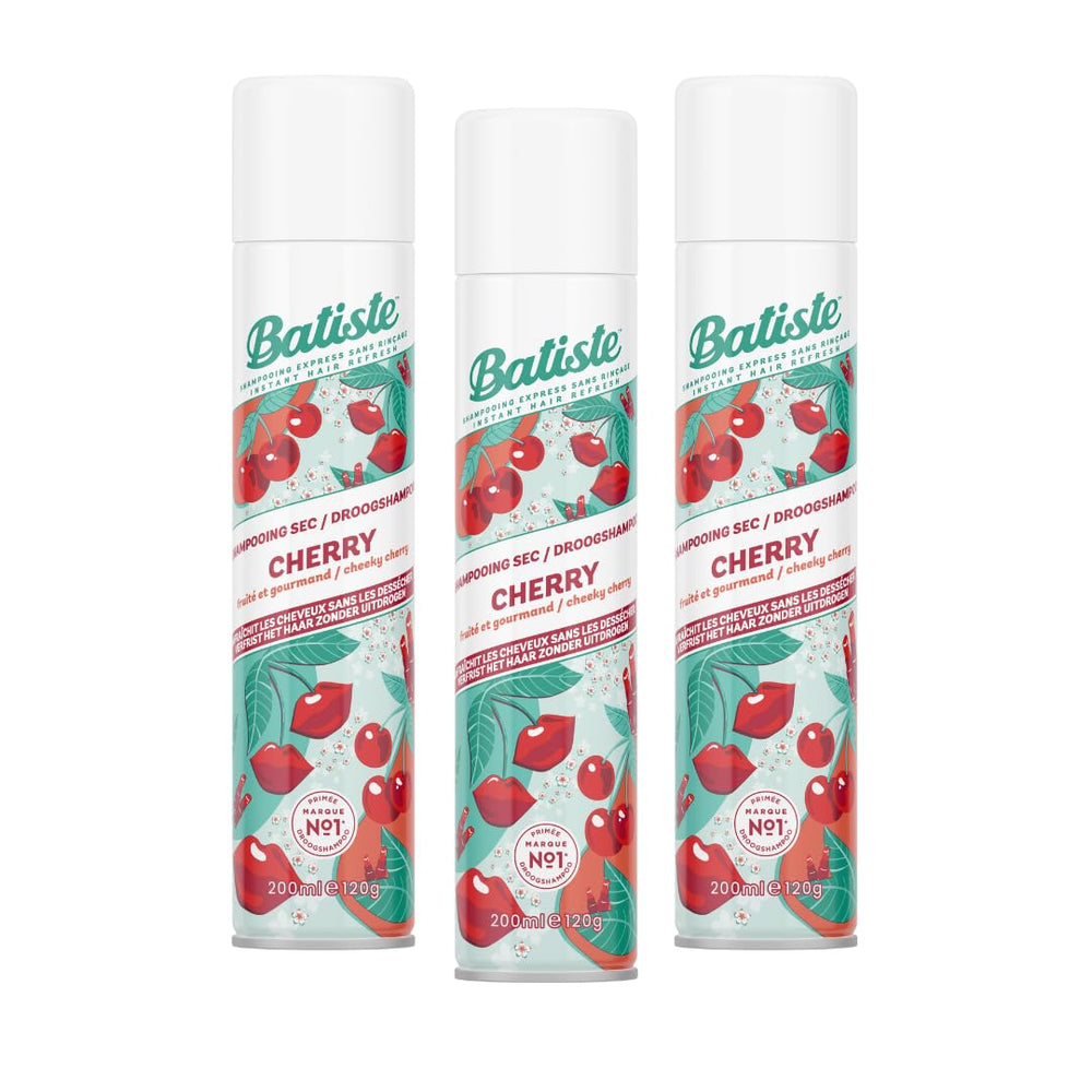 Batiste Dry Cherry bottle front view for instant hair refresh
