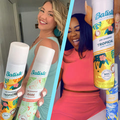 Before-and-after shot of revived hair with Batiste Fresh