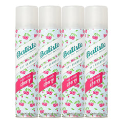 Batiste Cherry dry shampoo bottle close-up for refreshed roots and fragrance