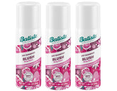 Batiste Floral & Fruity Blush dry shampoo bottle—refreshes roots with a light scent.