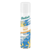 Batiste Dry Shampoo Fresh bottle with breezy citrus scent for quick refresh between washes.
