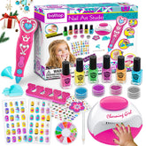 BATTOP kids nail polish set with care-friendly tools for easy at-home manicures.