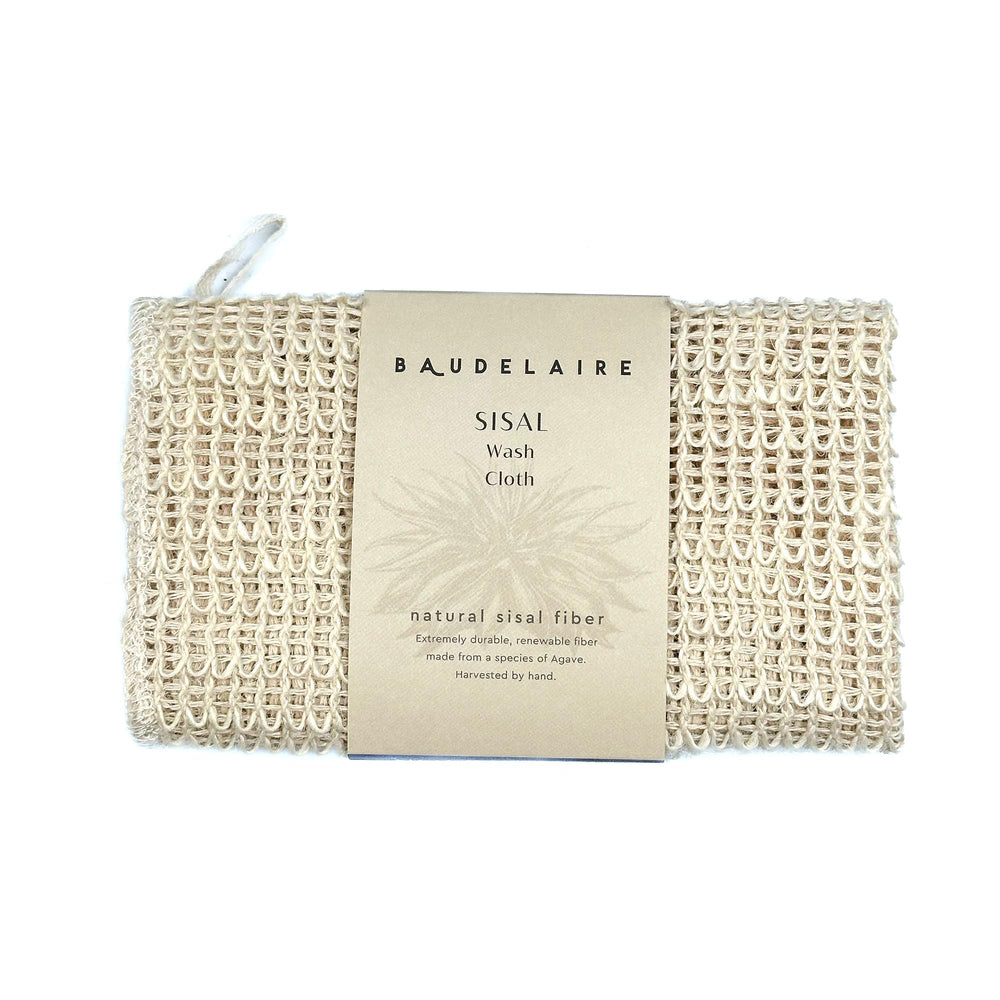 Baudelaire sisal wash cloth close-up showing gentle texture for everyday exfoliation