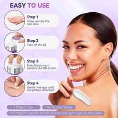 BAUTVAS Advanced Scar Cream pump enables precise, clean dosing.