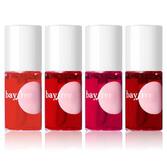 bayfree Lip Tint Stain Set packaging shows portable case for color touch-ups