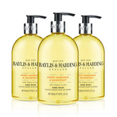 Baylis & Harding liquid hand soap with dispenser in Sweet Mandarin & Grapefruit for daily cleansing.