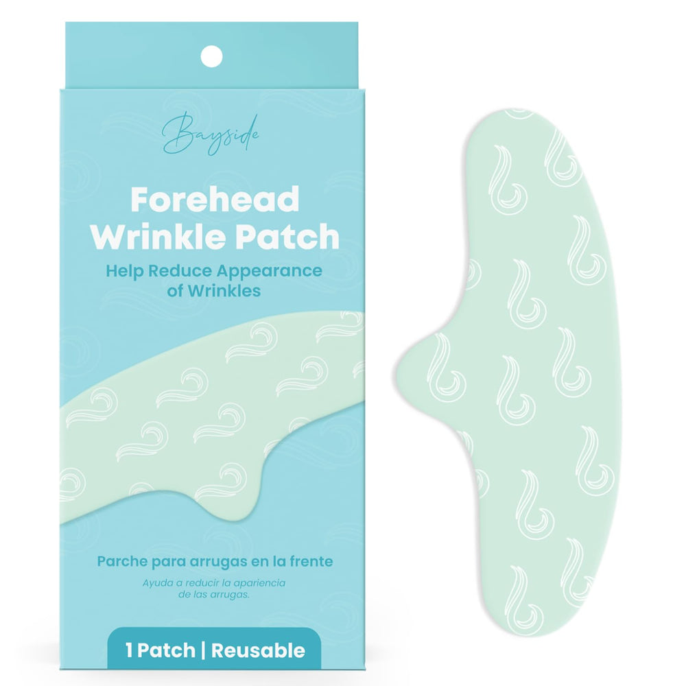 Bayside forehead wrinkle patches packaging showing compact storage and travel-ready design.