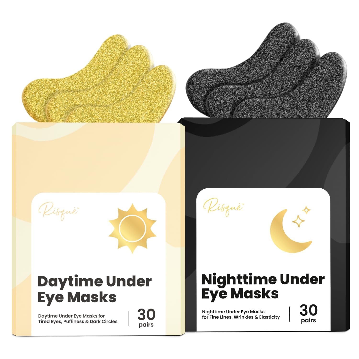 Bayside under-eye patches daytime application for refreshed appearance and puffiness reduction.
