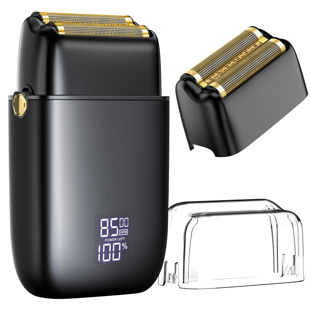 Bazivve electric foil shaver three blades close-up for smooth shave